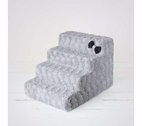 Dove Grey - Luxury Dog Stairs - 4-Step