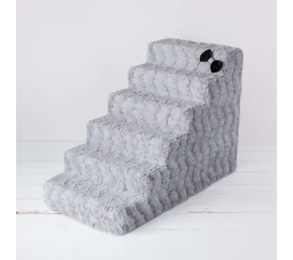 Dove Grey - Luxury Dog Stairs - 6-Step