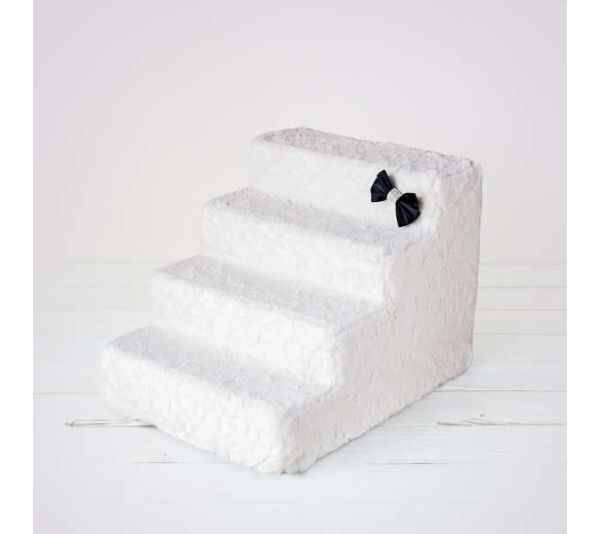 Ivory - Luxury Dog Stairs - 4-Step