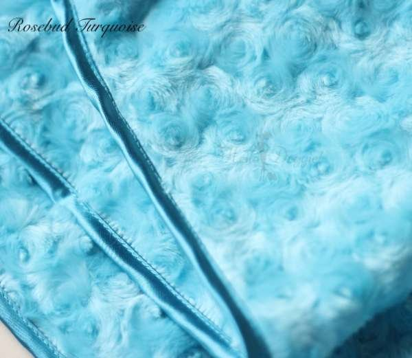 Turquoise - Rosebud Dog Blanket - Large
