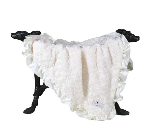 Cream - Ruffle Baby Dog Blanket - Small