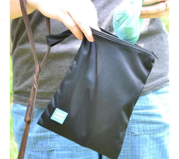 Black - Black Yucky Puppy Dog Poop Bag Holders- Extra Large Size - 6.75x9.25