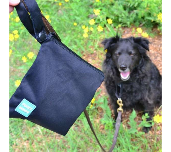Black - Black Yucky Puppy Dog Poop Bag Holders- Extra Large Size - 6.75x9.25