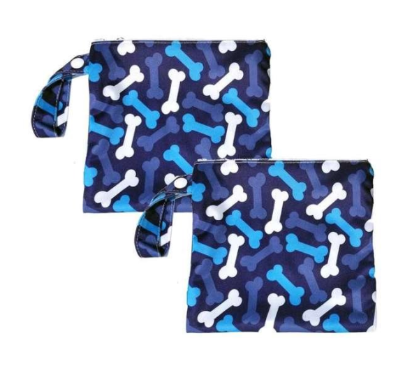 Blue - Blue Bone Yucky Puppy Dog Poop Bag Holders- Extra Large Size - 6.75x9.25