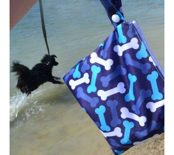 Blue - Blue Bone Yucky Puppy Dog Poop Bag Holders- Standard Size - 6.75x6.25