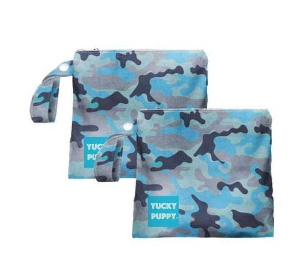 Blue - Blue Camo Dog Poop Bag Holders - 6.75x6.25