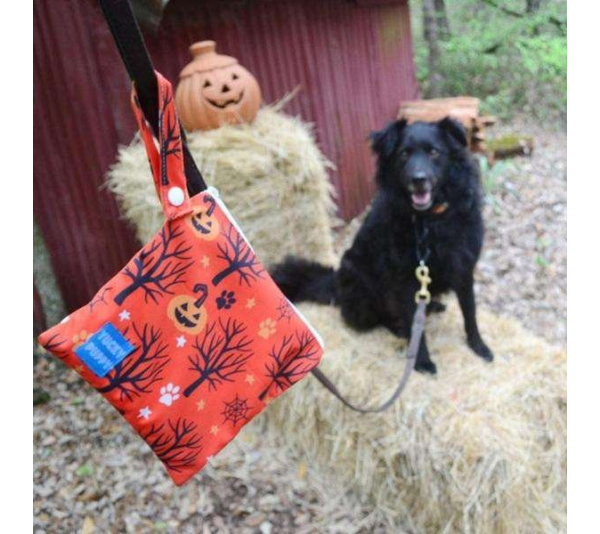 Orange - Halloween Yucky Puppy Poop Bag Carriers - 6.75x6.25
