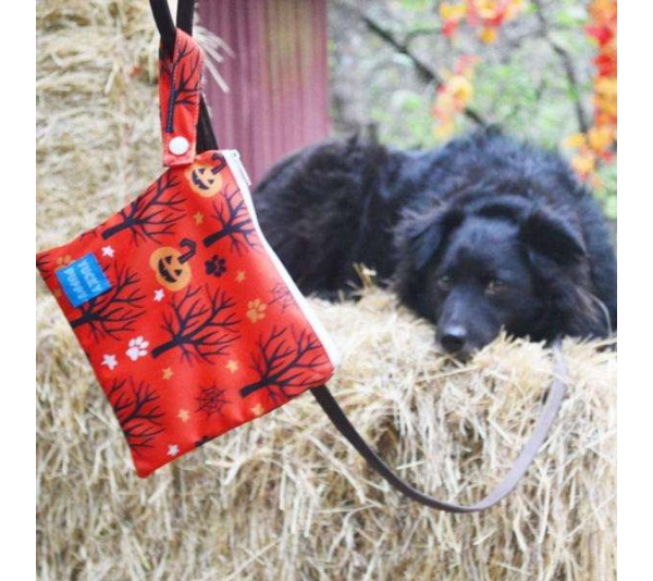 Orange - Halloween Yucky Puppy Poop Bag Carriers - 6.75x6.25