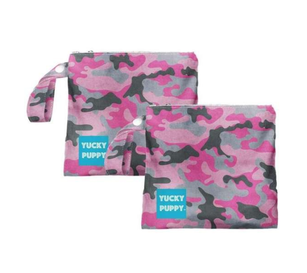 Pink - Pink Camo Dog Poop Bag Holders, Standard Size - 6.75x6.25