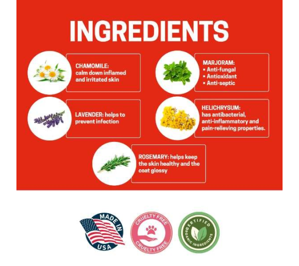 Red - All-Natural Dog Shampoo (5 Treatment Options Available) - 16 oz