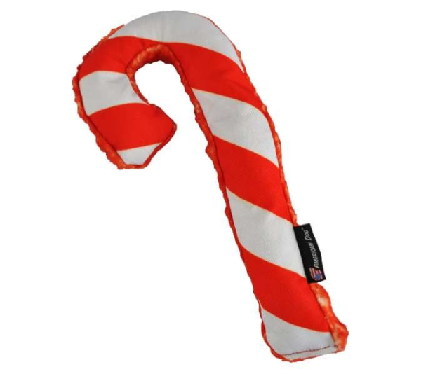 Red & White - Candy Cane Dog Toy
