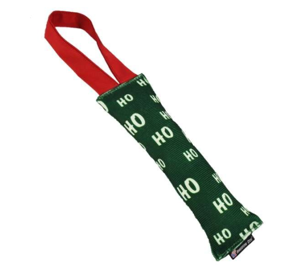 Green/White - HO HO Hose Dog Toy 8" Inch