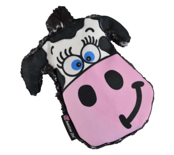 Black/white - Moo-Ria Cow Dog Toy