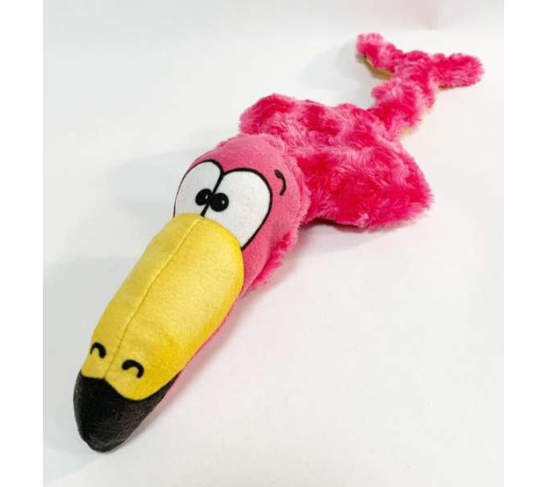 Pink/Yellow - Flora Flamingo Dog Toy