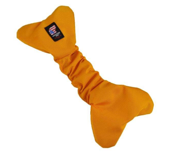 Yellow - Bungee Bone Dog Toy