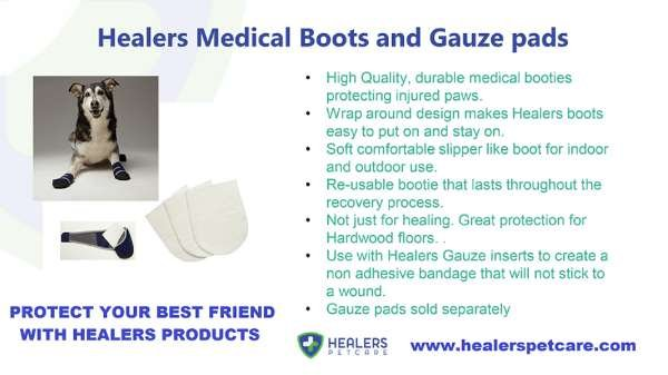 Blue - Healers Medical Dog Booties - Small