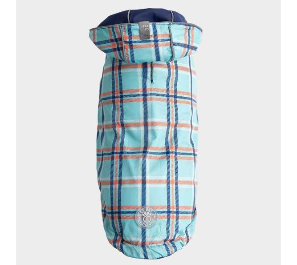 Navy - GF Pet Reversible ElastoFit Raincoat  - 2XS