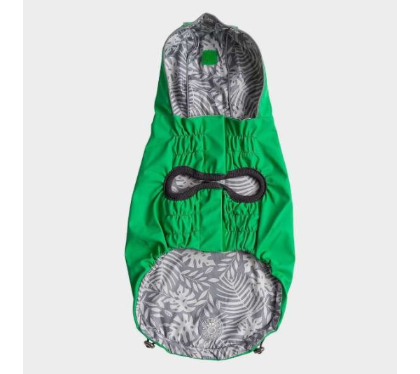 Green - GF Pet Reversible ElastoFit Raincoat  - XS