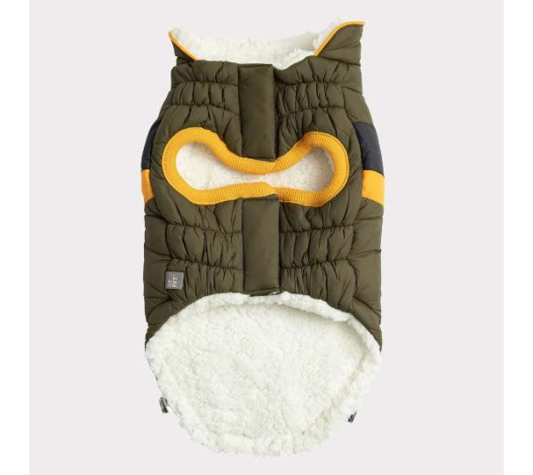 Dark Khaki - GF Pet  Alpine Puffer - Large