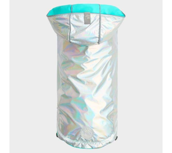 Neon Aqua - GF Pet Reversible Raincoat  - 4XL