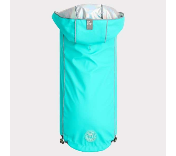 Neon Aqua - GF Pet Reversible Raincoat  - XL