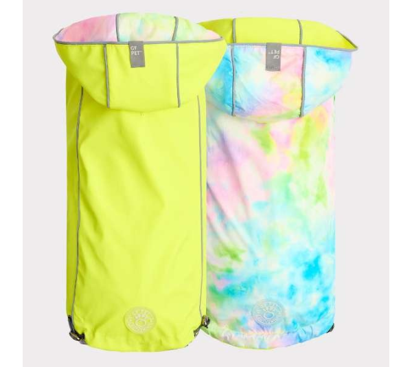 Neon Yellow - GF Pet Reversible Raincoat  - 2XS