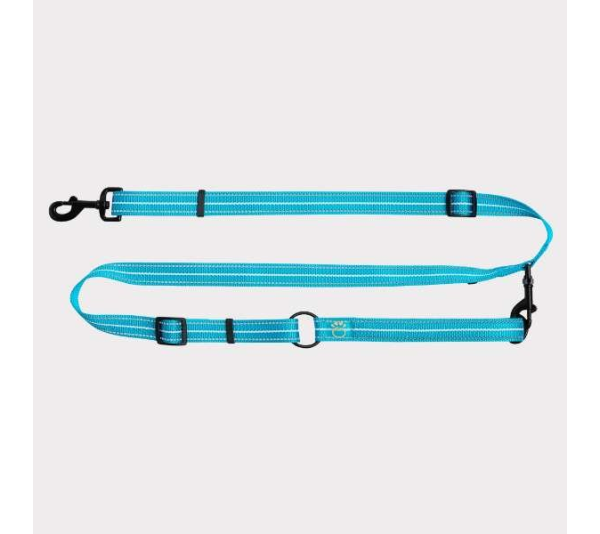Neon Blue - GF Pet Reflective Leash - EEZY-6 - Medium/Large