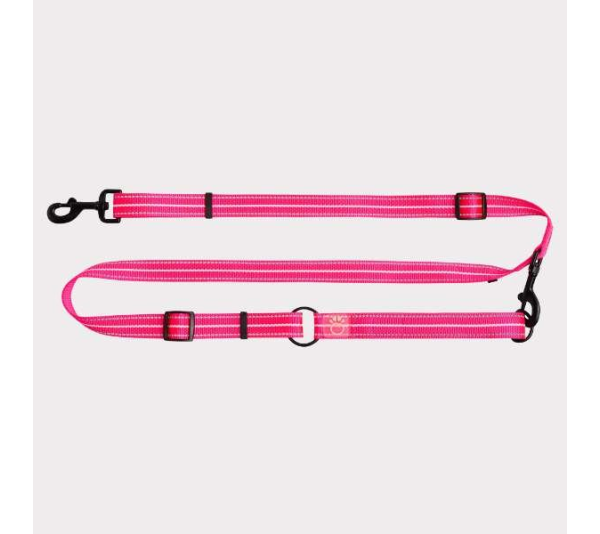 Neon Pink - GF Pet Reflective Leash - EEZY-6 - Medium/Large