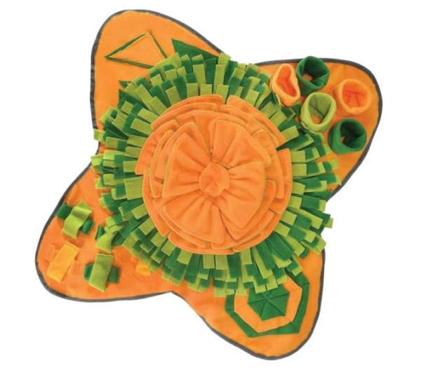 Yellow/Green - Pet Snuffle Mat - - Interactive Feeding Training Mat for Pets - 29.5"