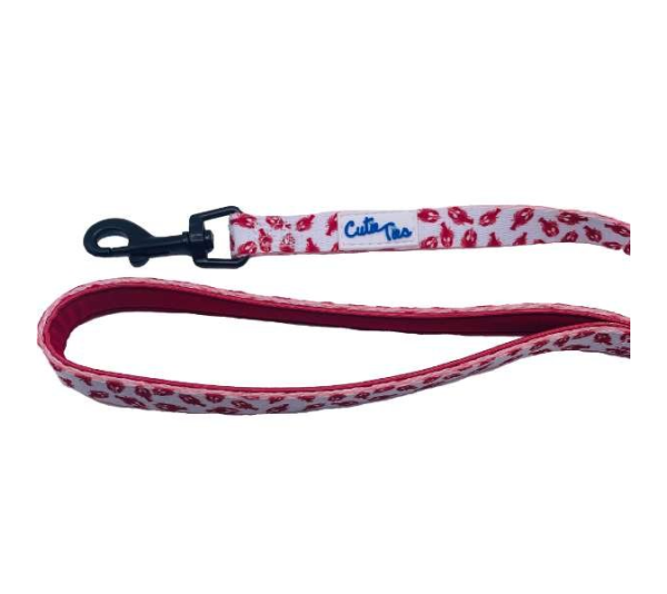 Lobster White - Cutie Ties Fun Design Dog Leash - Large