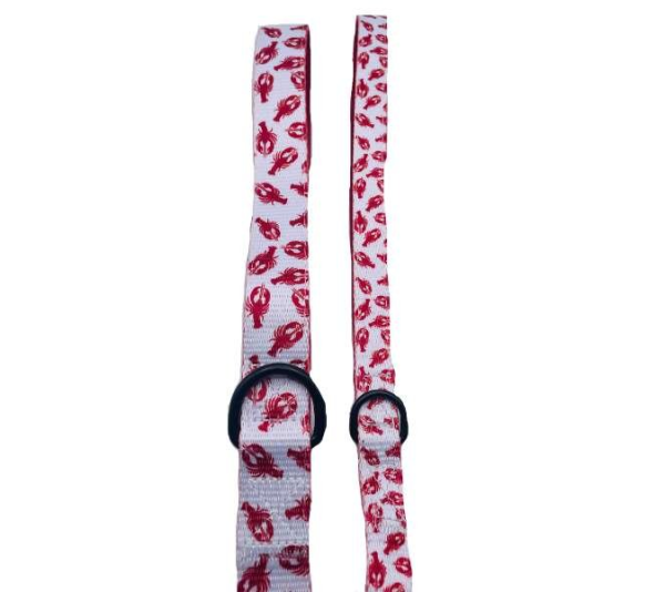 Lobster White - Cutie Ties Fun Design Dog Leash - Large