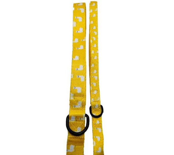 Llama Yellow - Cutie Ties Fun Design Dog Leash - Large