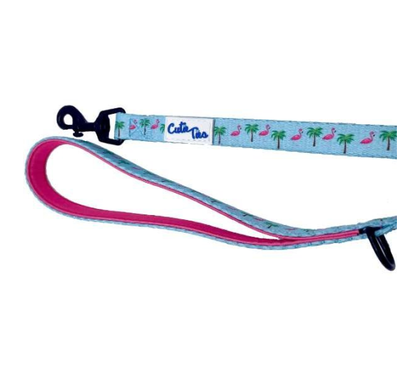 Flamingo Miami Vice - Cutie Ties Fun Design Dog Leash - Large