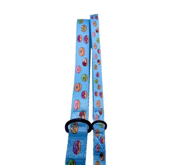 Donuts Blue - Cutie Ties Fun Design Dog Leash - Large
