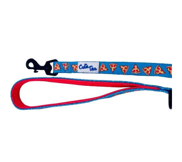 Pizza Crust - Cutie Ties Fun Design Dog Leash - Large