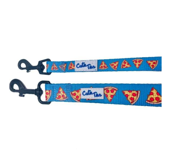Pizza Crust - Cutie Ties Fun Design Dog Leash - Large