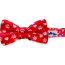 Paw Prints & Hearts Red - Cutie Ties Fun Design Dog Collar - Large