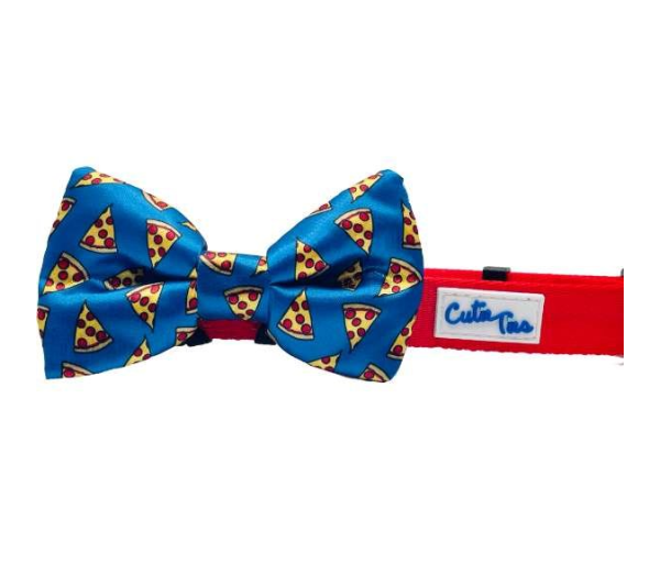 Red - Cutie Ties Fun Design Dog Collar - Medium