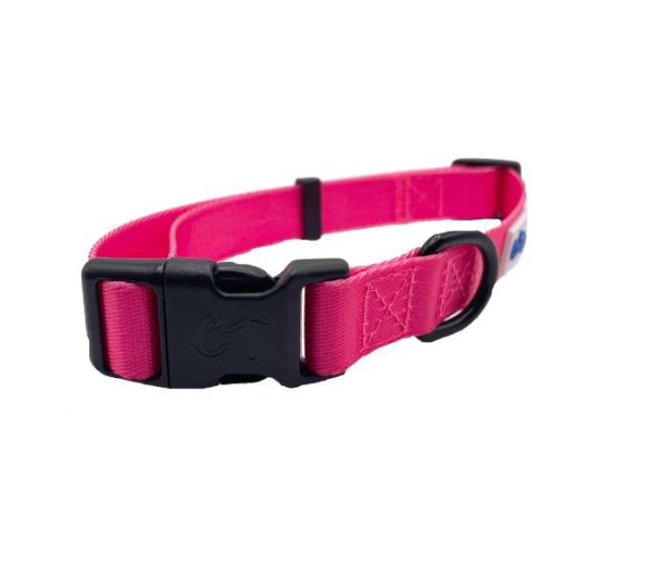 Pink - Cutie Ties Fun Design Dog Collar - Medium
