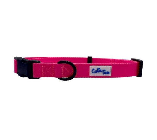 Pink - Cutie Ties Fun Design Dog Collar - Small