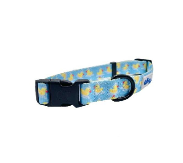 Rubber Duckies - Cutie Ties Fun Design Dog Collar - Small