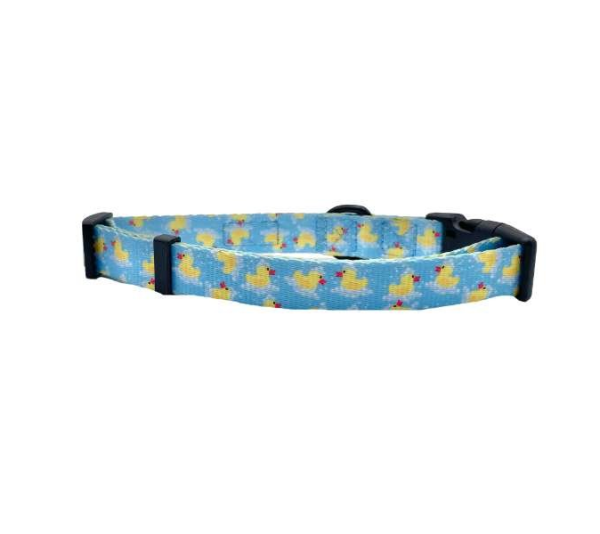 Rubber Duckies - Cutie Ties Fun Design Dog Collar - Large