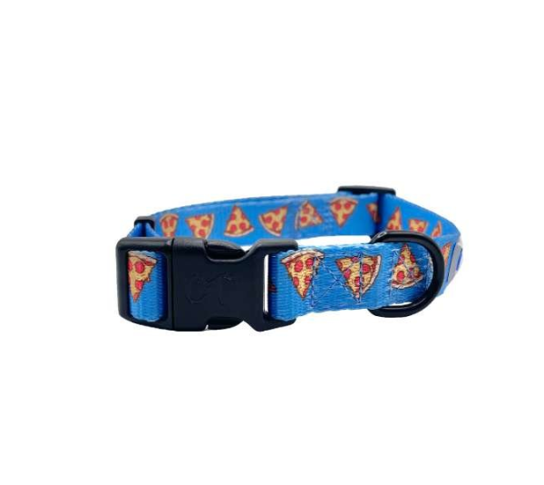 Pizza Crust - Cutie Ties Fun Design Dog Collar - Medium