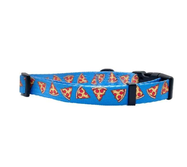 Pizza Crust - Cutie Ties Fun Design Dog Collar - Medium