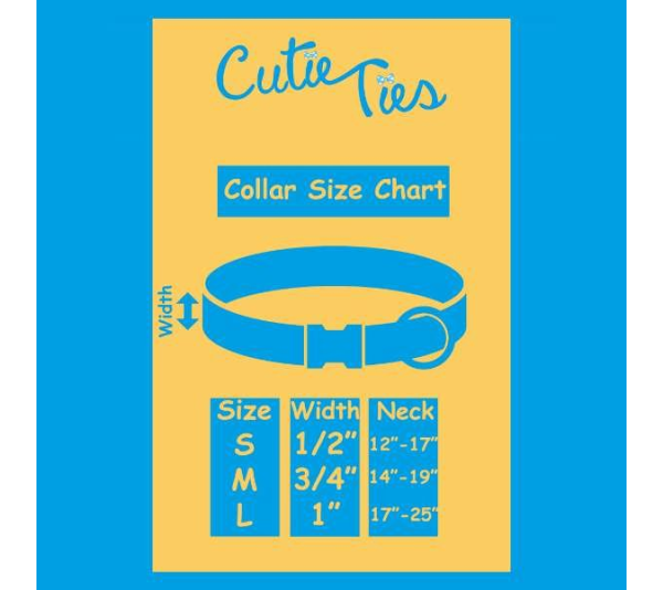 Dino Doggy White - Cutie Ties Fun Design Dog Collar - Medium