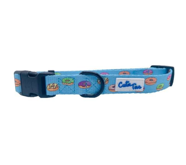 Donuts - Cutie Ties Fun Design Dog Collar - Large