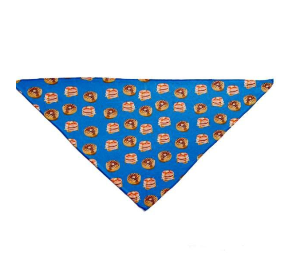 Breakfast - Cutie Ties Tie On Dog Bandana - Large