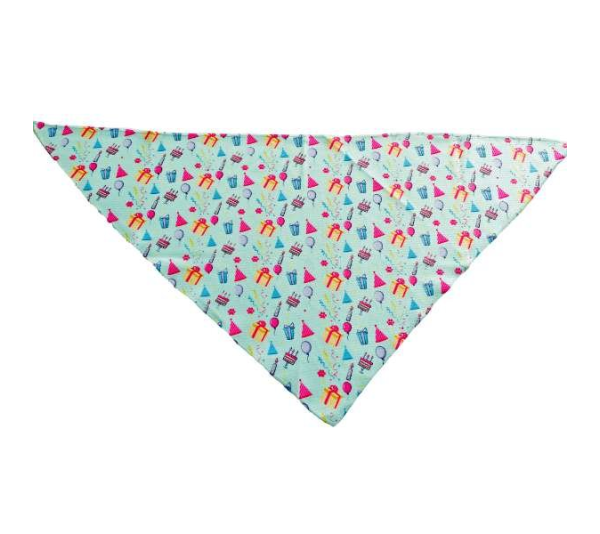 Happy Birthday - Cutie Ties Tie On Dog Bandana - Large