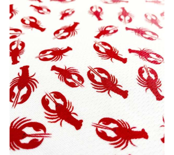 Lobster White - Cutie Ties Tie On Dog Bandana - Large