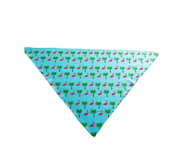 Flamingo Miami Vice - Cutie Ties Tie On Dog Bandana - Small